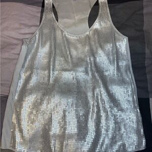Banana Republic Silver Sequin Camisole